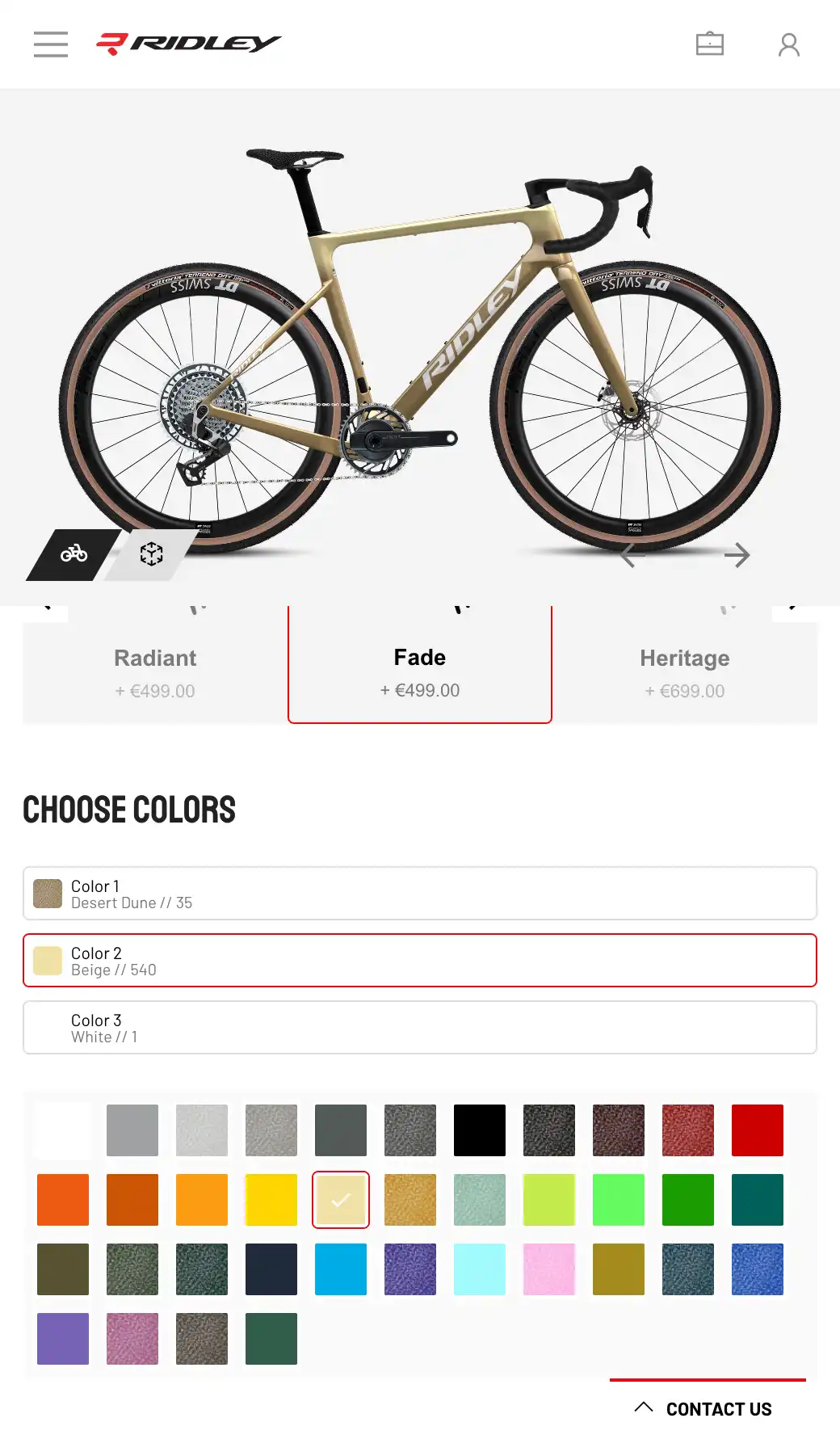 Ridley Configurator